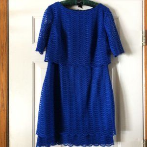 American Living Short Sleeve Overlay Dress Size 14